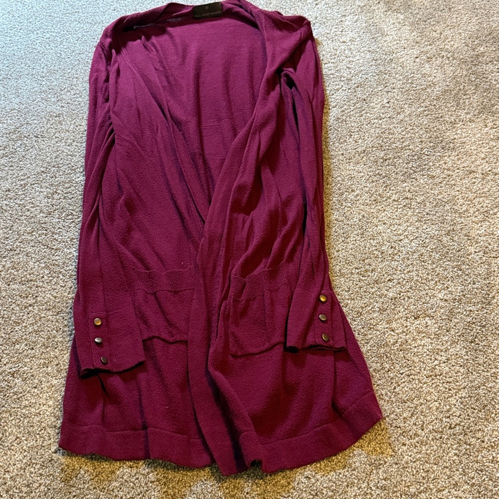 Bundle of Cardigan Sweater Trio in Blush Pink, Burgundy, and Taupe EUC - Picture 5 of 10